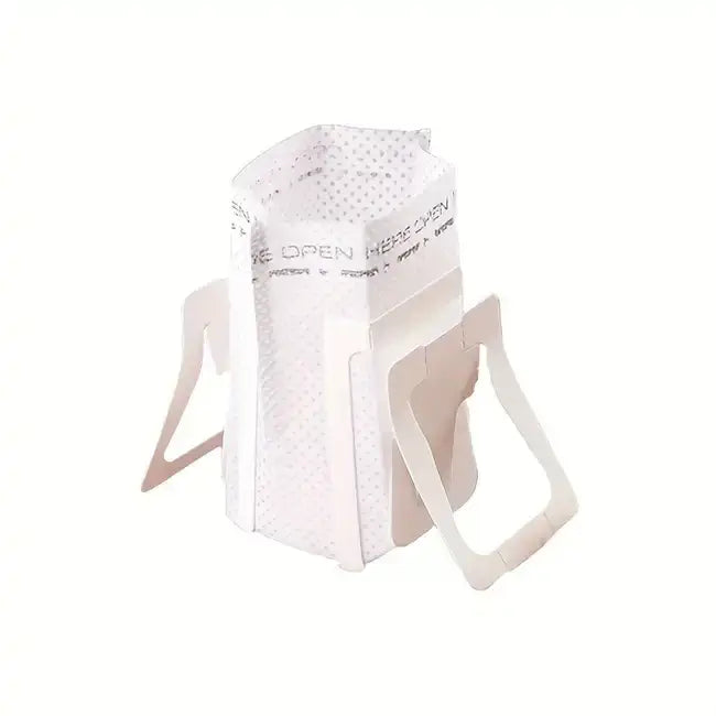 A picture of the coffee drip bags unwarpped and standing up